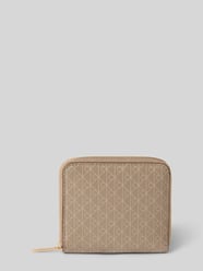 Portemonnee met all-over logoprint, model 'Square' van CK Calvin Klein Beige - 34