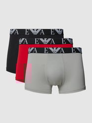 Obcisłe bokserki w jednolitym kolorze w zestawie 3 szt. od Emporio Armani Czerwony - 13