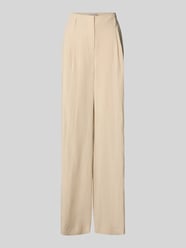 Wide Leg Bundfaltenhose mit Gürtelschlaufen von Christian Berg Woman Selection Beige - 27