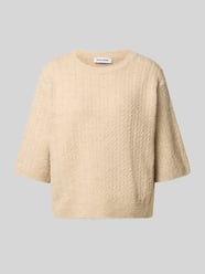 Relaxed Fit Pullover in Strick-Optik von MORE & MORE Beige - 42