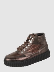 Lederen sneaker  van ALPE Bruin - 9