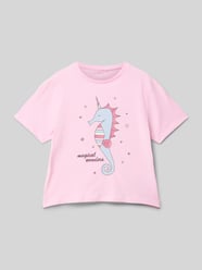 T-shirt met motiefprint van Name It Fuchsia - 12