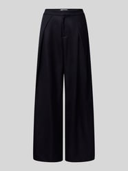 Wide fit stoffen broek met bandplooien, model 'Zola' van LOLLYS LAUNDRY - 19