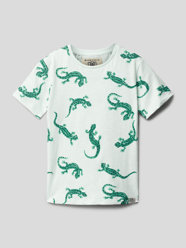 T-shirt we wzory na całej powierzchni od Basefield Biały - 17