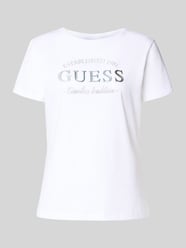 T-shirt z detalem z logo model ‘NINA’ od GUESS Activewear - 24
