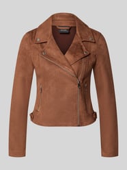 Regular Fit Kunstlederjacke mit Riegeln am Rumpf Modell 'JOSE' von VERO MODA - 8