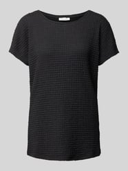 T-Shirt mit geripptem Rundhalsausschnitt von Christian Berg Woman - 1
