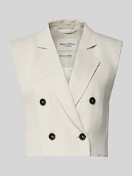 Regular Fit Weste aus Viskose-Leinen-Mix von Marc O'Polo Beige - 34