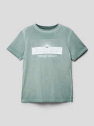 T-Shirt in melierter Optik von s.Oliver RED LABEL Grün - 34