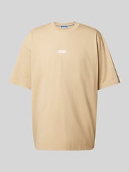 T-Shirt mit Label-Print Modell 'Nalono' von Hugo Blue Beige - 5
