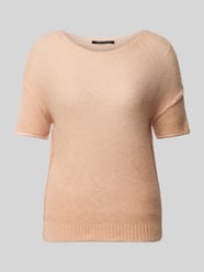 Sweter z dzianiny z domieszką wełny z alpaki od Luisa Cerano Fuksjowy - 47