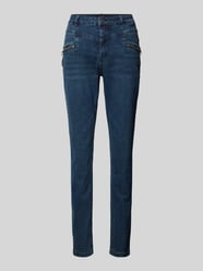 Slim Fit Jeans mit Reißverschlüssen Modell 'Florida Z' von Buena Vista Blau - 17