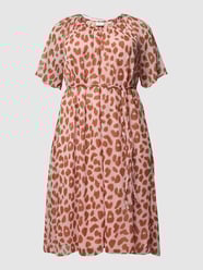 PLUS SIZE midi-jurk met all-over motief, model 'VICTORA' van ONLY CARMAKOMA Roze - 16