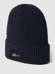Beanie mit Label-Patch von REVIEW Blau - 37