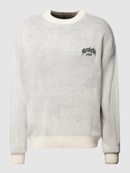 Gebreide pullover met labelstitching van REVIEW Wit - 12