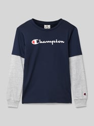 Bluza z detalami z logo i okrągłym dekoltem od CHAMPION - 12