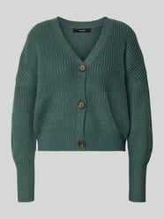 Kurtka z dzianiny o luźnym kroju z ozdobnymi guzikami model ‘LEA’ od Vero Moda - 4