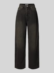 Wide leg jeans in 5-pocketmodel van Review Bruin - 5