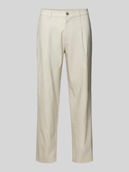 Regular Fit Bundfaltenhose mit Gürtelschlaufen von CK Calvin Klein Beige - 10