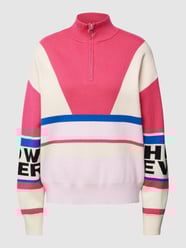 Strickpullover im Colour-Blocking-Design von Jake*s Casual Pink - 32