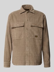 Regular Fit Hemdjacke im Allover-Look Modell 'OLIVER' von JACK & JONES Premium Beige - 10