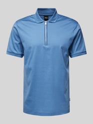 Slim Fit Poloshirt mit Label-Detail Modell 'Polston' von BOSS Blau - 30