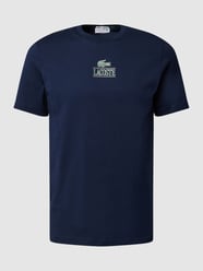 T-Shirt mit Label-Print von Lacoste Blau - 21