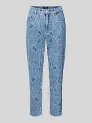 Jeans o kroju slim fit w 5 kieszeni z postrzępionym dołem od Marc Cain - 39