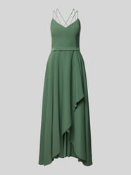Sukienka wieczorowa z cienkimi ramiączkami od V.M. Zielony - 33