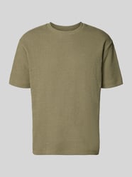 T-shirt o kroju relaxed fit z mieszanki bawełny w imitacji bouclé od Marc O'Polo DENIM - 43