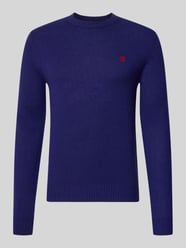 Slim fit gebreide pullover van pure wol met labelstitching van MCNEAL - 2