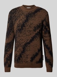 Gebreide pullover met ribboorden, model 'SIVAAN' van Armedangels Bruin - 32