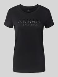 T-shirt met siersteentjes en ronde hals van ARMANI EXCHANGE - 22
