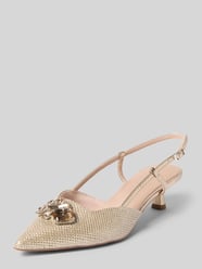 Slingbacks mit Strasssteinbesatz von Tamaris Beige - 16