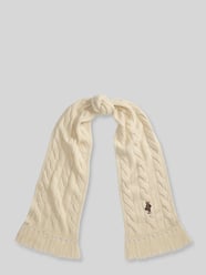 Szal z mieszanki wełny z motywem polo bear od Polo Ralph Lauren - 10