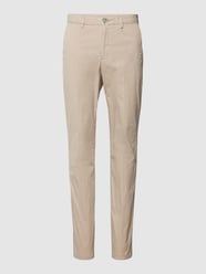 Chino in unifarbenem Design von Profuomo Beige - 47