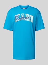 T-Shirt mit Label-Print Modell 'Serif' von KARL KANI Blau - 7