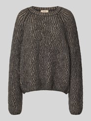 Sweter z dzianiny w kroju relaxed fit z mieszanką wełny i alpaki Model 'Unnur' od MOS MOSH - 36