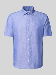 Slim Fit Freizeithemd aus Leinen-Mix von Jake*s - 10