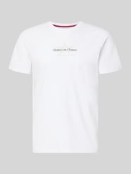 T-shirt z detalem z logo model 'Foam' od Alpha Industries - 19