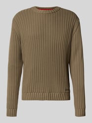 Sweter z dzianiny o kroju regular fit z czystej bawełny model ‘SRIBBEN_1’ od HUGO - 46