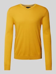 Gebreide pullover met V-hals van Christian Berg Men Geel - 26