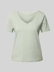 T-Shirt mit V-Ausschnitt Modell 'CHALAPI' von Mango Grün - 2