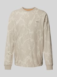 Longsleeve mit Label-Detail Modell 'Jacqlong' von BOSS Orange Beige - 21