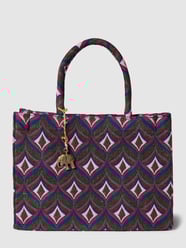Tote bag met all-over motief van Anokhi Paars - 23