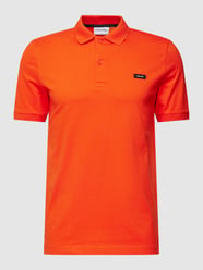 Poloshirt mit Label-Patch von CK Calvin Klein Orange - 48