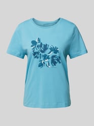 T-Shirt mit floralem Print von Tom Tailor Blau - 39