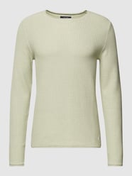 Strickpullover mit Rundhalsausschnitt Modell 'Carlos' von Jack & Jones Premium Grau / Schwarz - 35