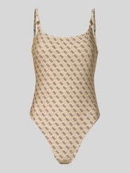 kostium kąpielowy o kroju slim fit z nadrukiem z logo na całej powierzchni od GUESS - 1