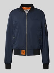 Bomberjacke mit Label-Stitching von Original Bombers Blau - 14